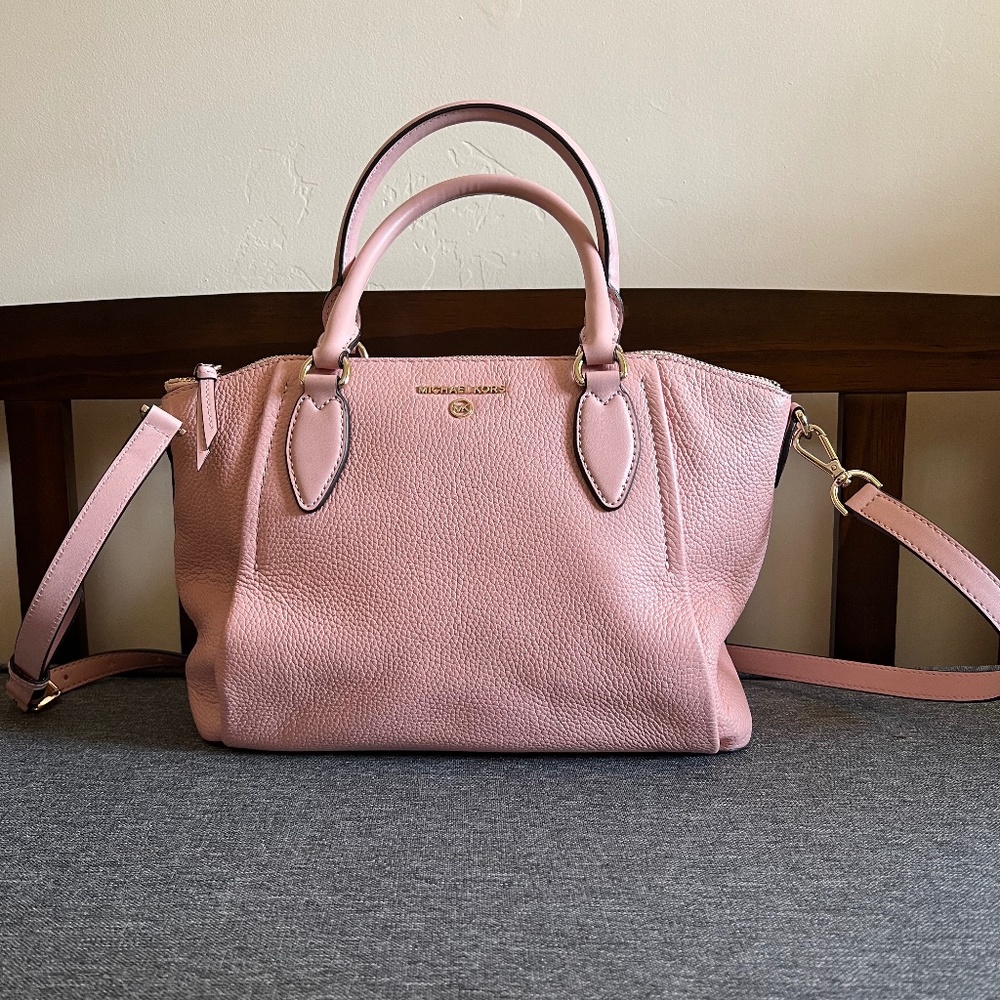 Michael Kors Pink Pebbled Leather Shoulder Satchel